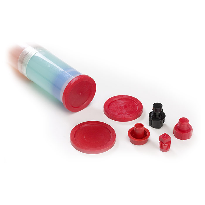 Red Cartridge Tip cap,Push On，PE,(QTY=1000)